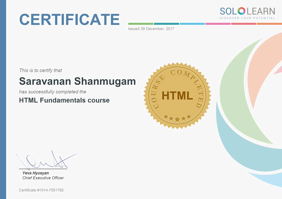codysarshan's tweet image. This is my first certification. Thanks SOLOLEARN team 😍😍😍
