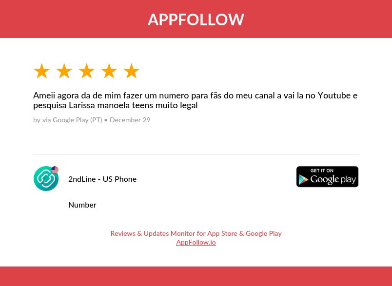 2ndLineApp's tweet photo. "Ameii agora da de mim fazer um numero para fãs do meu canal a vai la no Youtube e pesquisa Larissa manoela teen..." https://t.co/JtjdIGYHic https://t.co/LSxoQPhaCN