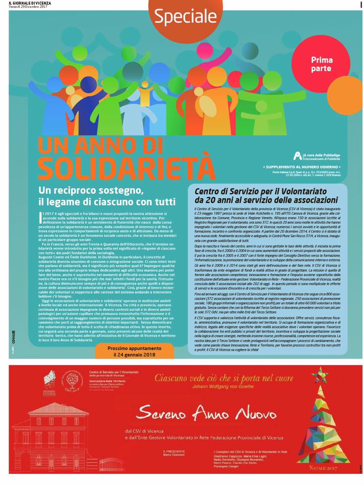 CsvVicenza's tweet photo. Il Giornale di Vicenza, oggi si parla di noi del Volontariato Vicentino!
#20annicsv
#csvdivicenza
#volontariatovicentino https://t.co/t7XtsVwUxn
