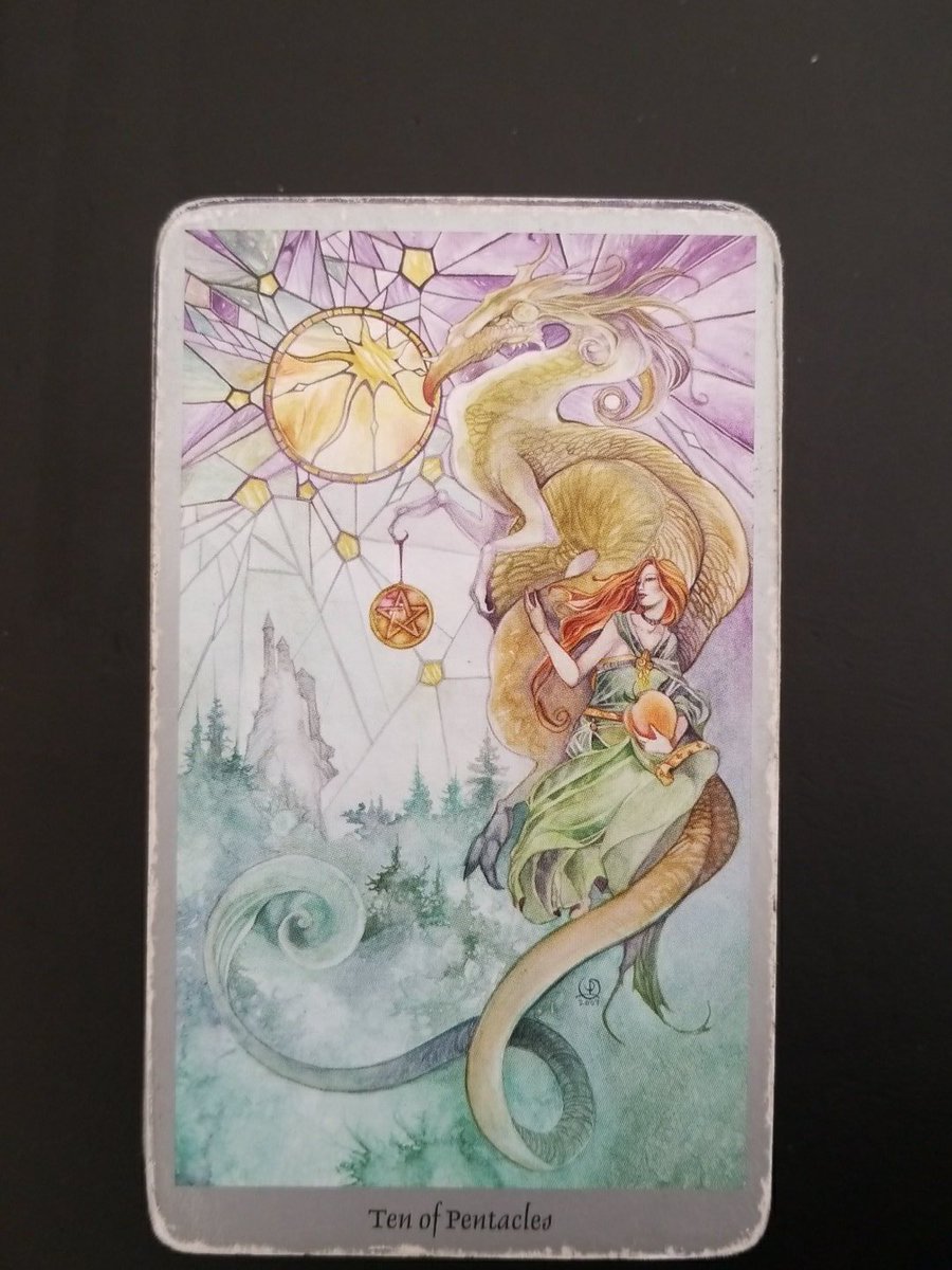 Gabrielwashere2's tweet photo. Mercury [Third Decant] 
in Virgo [6th House] ♍

Mercury is home in this card
10 of Penticals 🐉🍑

The security of our physical world
And the blessings of generation 

#fridayfeeling #tarot #shadowscape https://t.co/pGuPmiEFhj