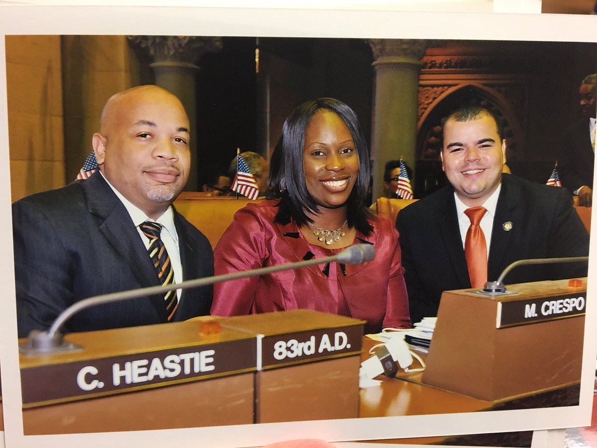 BPGibson2025's tweet photo. #FlashbackFriday #AssemblyDays #WayBackWhen Now Mr. Speaker @CarlHeastie and Bronx County Leader @MarcosCrespo85 #Bronx https://t.co/X2eNOOq5Bo