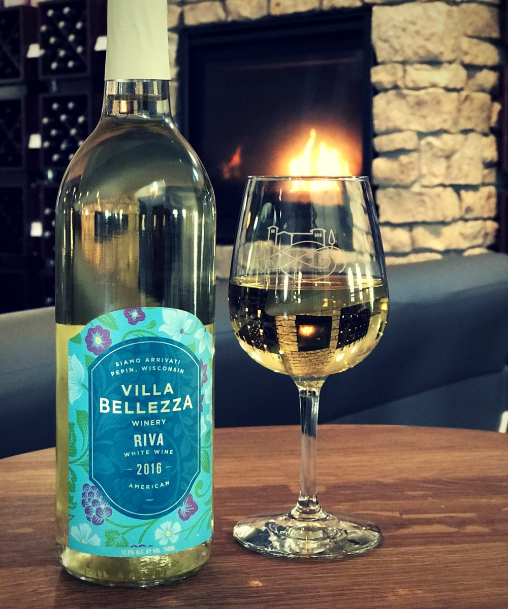 Riva is back! A blend of Edelweiss and Brianna grapes, this white is dry in style, medium bodied, with peach, apricot, and citrus on the nose. In Italian, Riva refers to the River Banks. Our Riva takes its name from our location along the "riva" in Pepin, WI. #NewRelease #WIWine