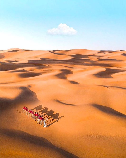 Abu Dhabi, United Arab Emirates // “I have always loved the desert. One sits one a desert sand dune, sees nothing, hears nothing. Yet through the silence something throbs, and gleams…”- Antoine de Saint-Exupéry // Jordan Hammond  // @WPPlacesToGo