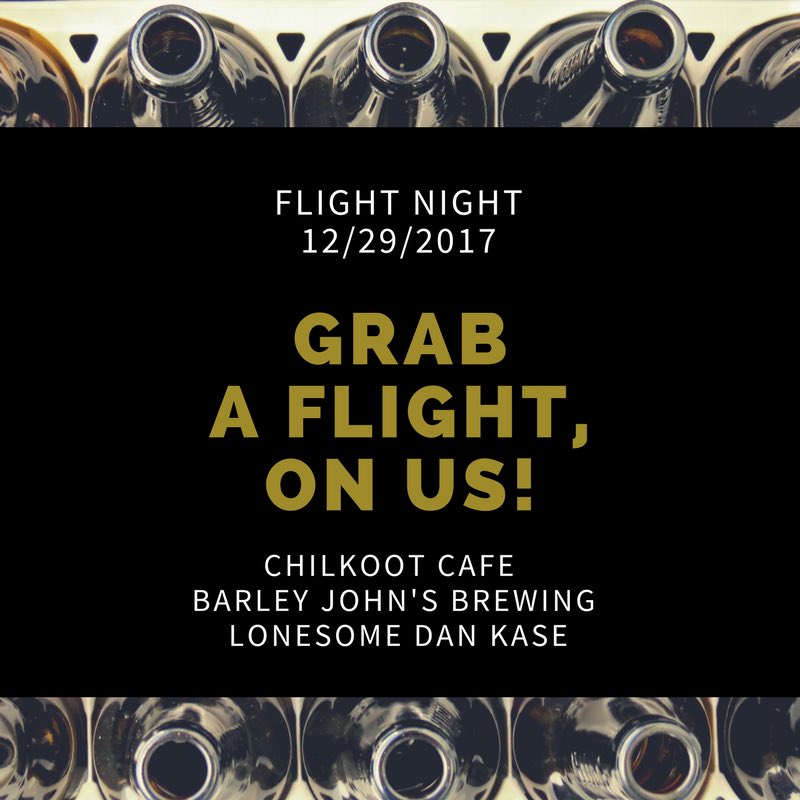 ChilkootCC's tweet photo. Step 1. ❤️ this post
Step 2. Bring it and yourself to Flight Night to receive A FREE FLIGHT OF BEER
Barley John’s is our guest tonight as well as Lonesome Dan Kase who will be there for your listening pleasure. Beer starts flowing at 5 and music begins at 6. https://t.co/ogerBTSpRE