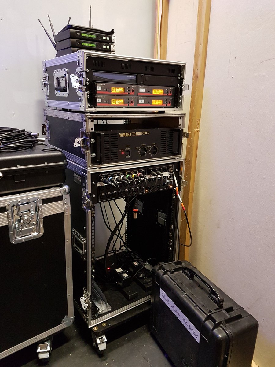 Sound racks in situ ready for panto!