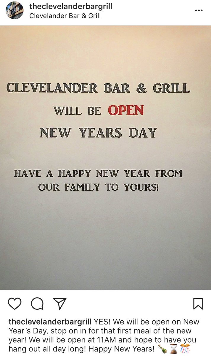We are open New Year’s Day! Come on in and keep the celebration going!! 🎉🎉