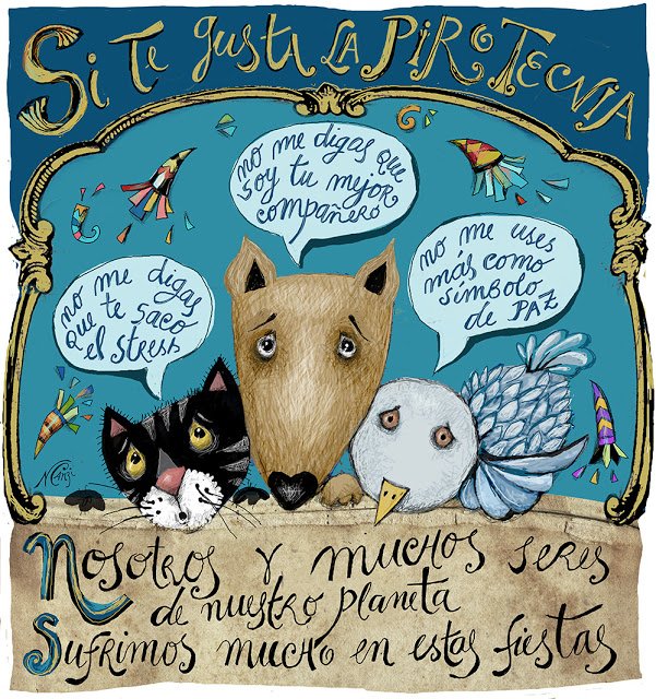 GipuzkoaFem's tweet photo. En #Nochevieja o en Cualquier época del Año #NoUsesPirotecnia 
Pq A ellos 🐶🐱🕊️🐴....... les genera:
-Taquicardia
-Temblores
-Falta de Aire
-Aturdimiento
-Nauseas
-Perdida de control
-Miedo y Muerte ☠️ https://t.co/668IYwAQ5j