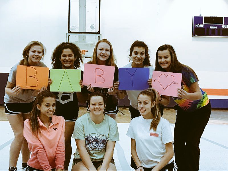 PCSCheer's tweet photo. Great BIG WELCOME to our new little cheerleader! Congrats Coach Lindsey:) ❤️ We love her already!! https://t.co/vVbv4UNeE6