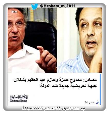 صدى البلد : ممدوح حمزة وحازم عبد العظيم يشكلان جبهة تحريضية جديدة ضد الدولة