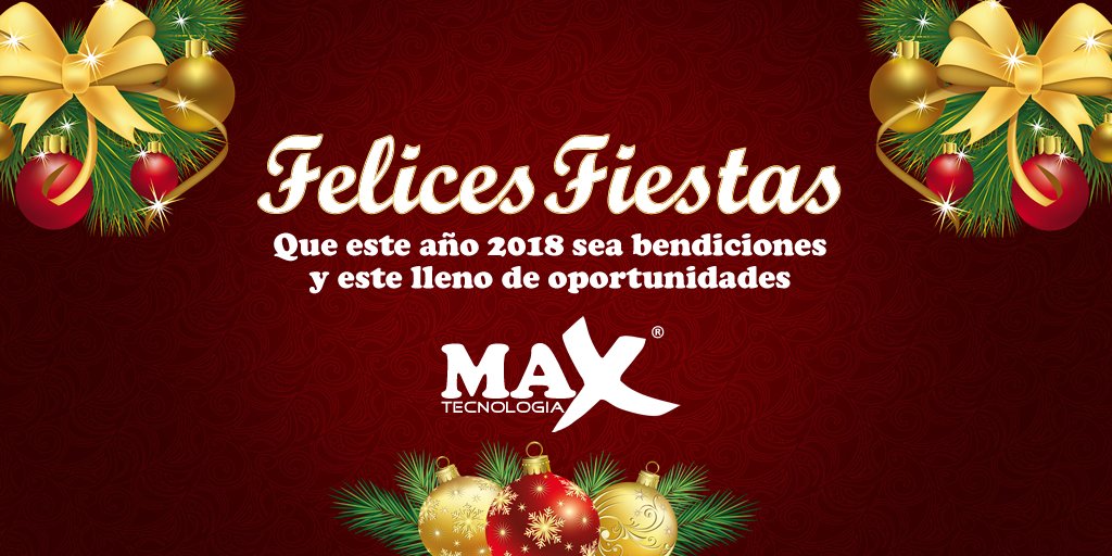 El Equipo #MaxTecnologiaDO les desea a todos un año 2018 lleno de oportunidades y de buenos deseos. #HappyNewYear2018 #FelizAnoNuevo2018 #FelizAnoNuevo