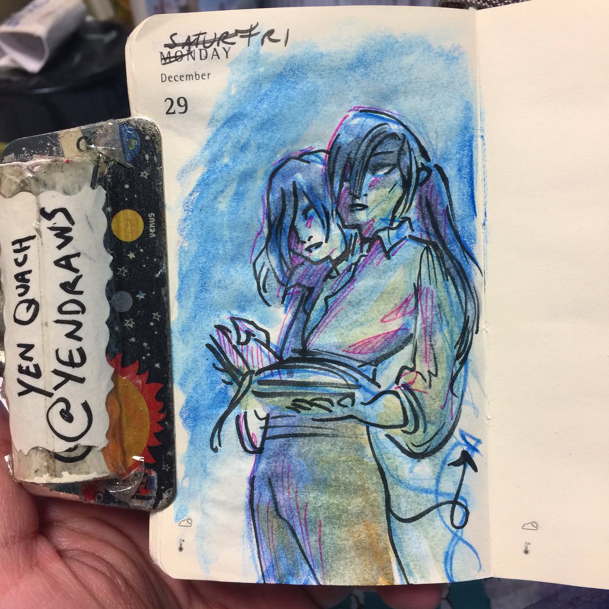 YenDraws's tweet photo. Two heads are better than...? #illustration #draweveryday #ded2017 #sketch #moleskine #characterdesign #monster https://t.co/2UyrumuP0P