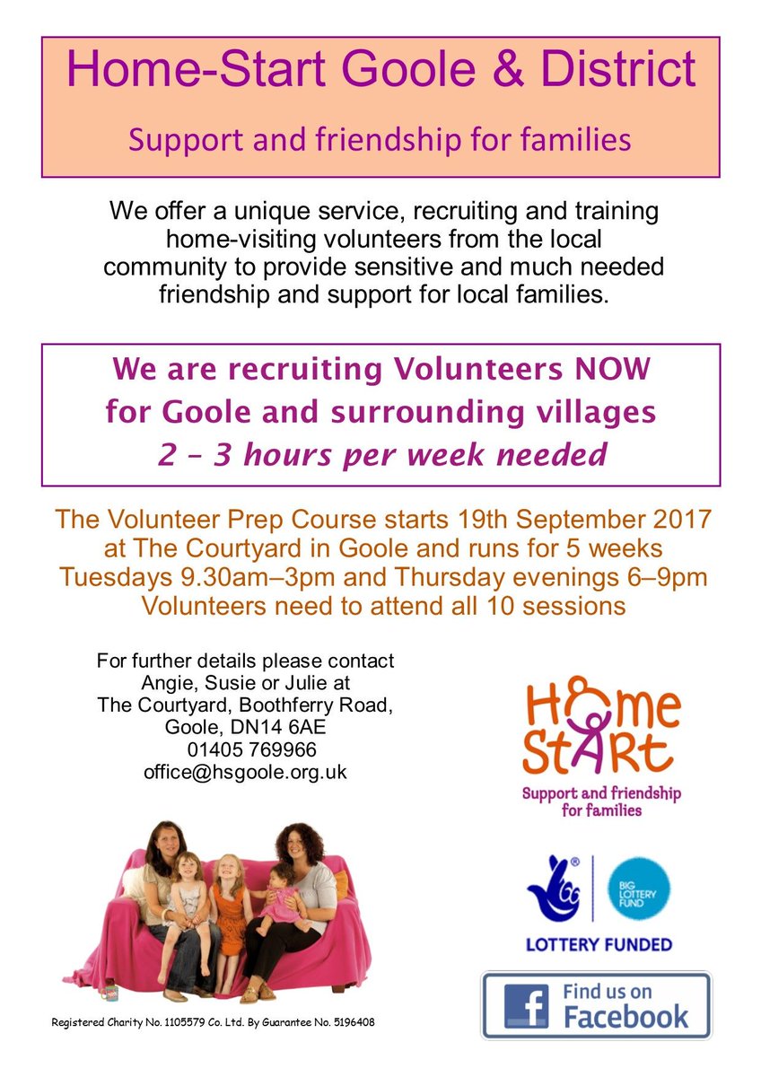 HomeStartGoole's tweet image. After all the excitement of Christmas why not start to plan for the New Year? An exciting opportunity to join a local family support charity is available to people with some time to spare. Families are needing support in and around Goole - can you offer your time to help?
