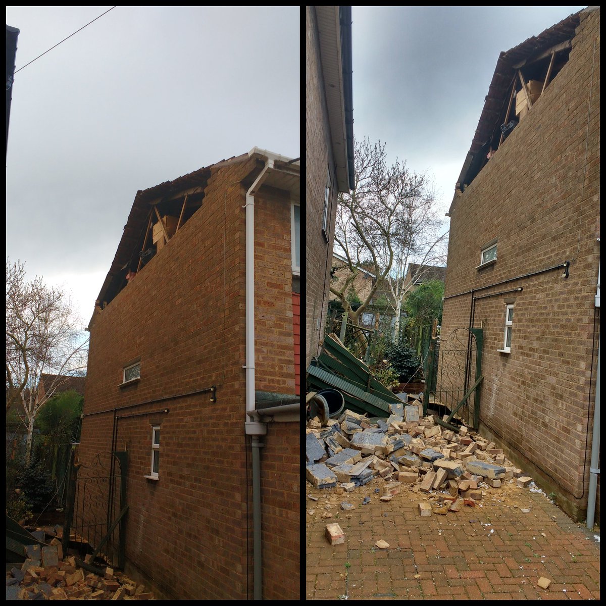 What a lucky escape for this Hillingdon resident today, just before the New Year celebrations. Building now safe and secure.
