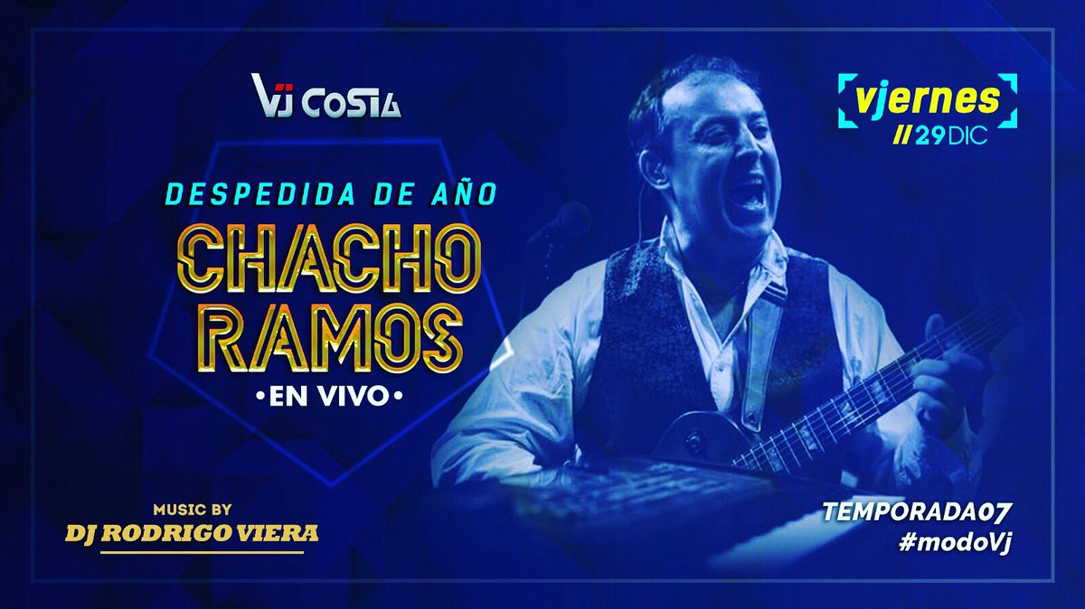 VjcostaVj's tweet photo. Hoy despedimos el año 🎉último #vjernes del 2017  con el #Chacho en vivo y la música de #djbrothermix #rodrigoviera https://t.co/4eXLQif3St