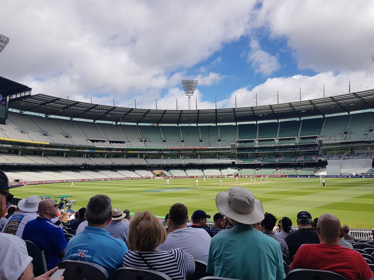 Australian fans dressed up as empty seats at the MCG. #Ashes