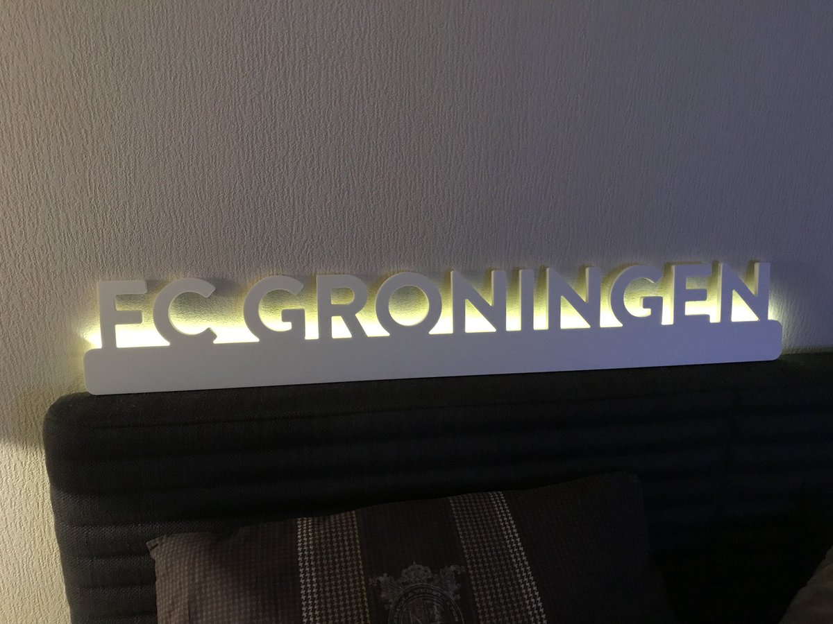 harmendj's tweet photo. En hoe tof is dit @FCGOnline @fcgroningen @SVFCG @Boerenmacht #gefreesd #forex10mm #led https://t.co/IzNhhfFy9H