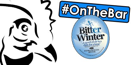 #OnTheBar - <a href="/caledonianbeer/">Caledonian Beer</a> - Bitter Winter
Pale amber in colour. Light caramel malt aroma with a touch of fruit. Bittersweet with malt character flavours. Medium bodied with more bitterness than malt in the finish.