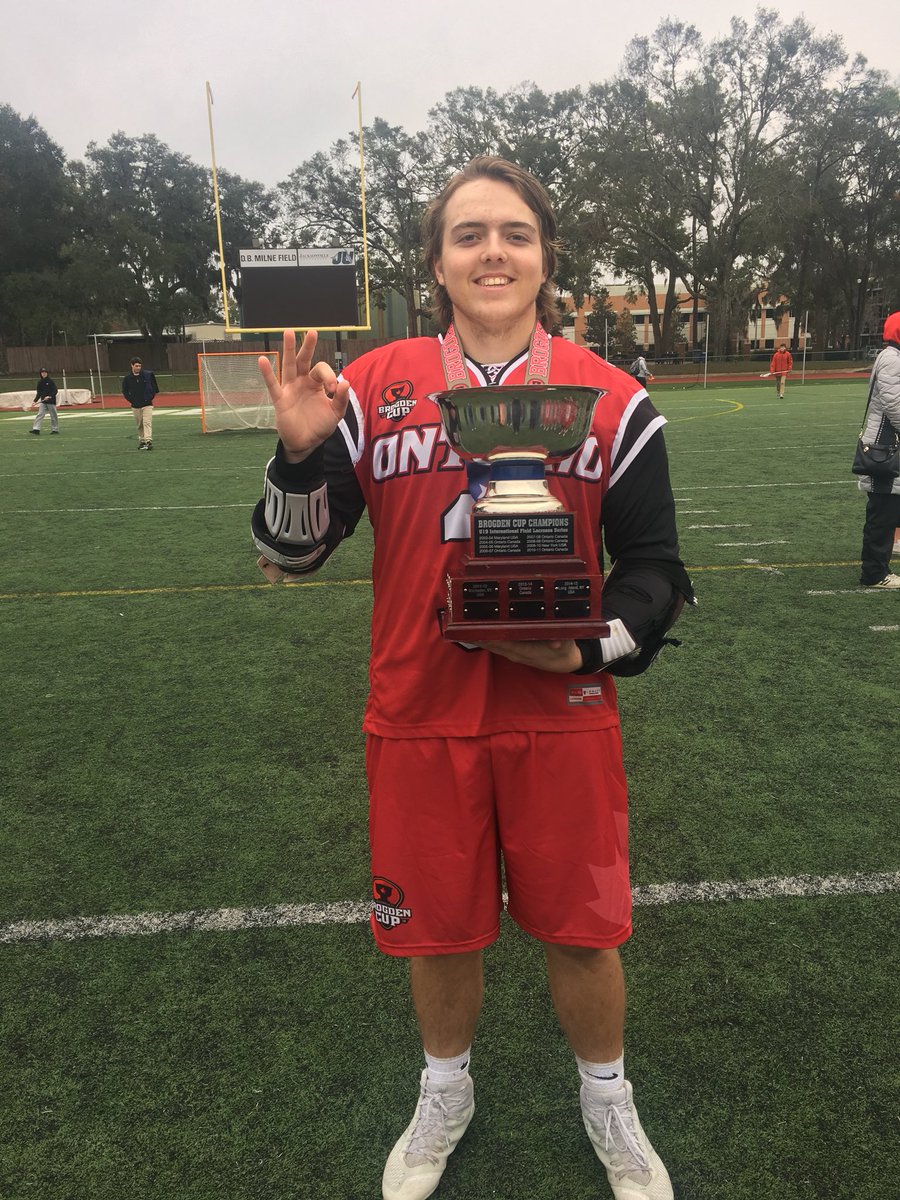 This kid is a stud on the #lacrosse field! <a href="/teamontariolax/">TeamOntarioLacrosse</a> product and <a href="/UVAMensLacrosse/">UVA Lacrosse</a> commit Payton Cormier (<a href="/PCmimico24/">Payton Cormier</a>) has now won his 3rd #BrogdenCup! He led the U19 division in points with 12 goals, 3 assists in 3 games against the US group out of Rochester. <a href="/BrogdenCupLax/">Brogden Cup Lax</a>