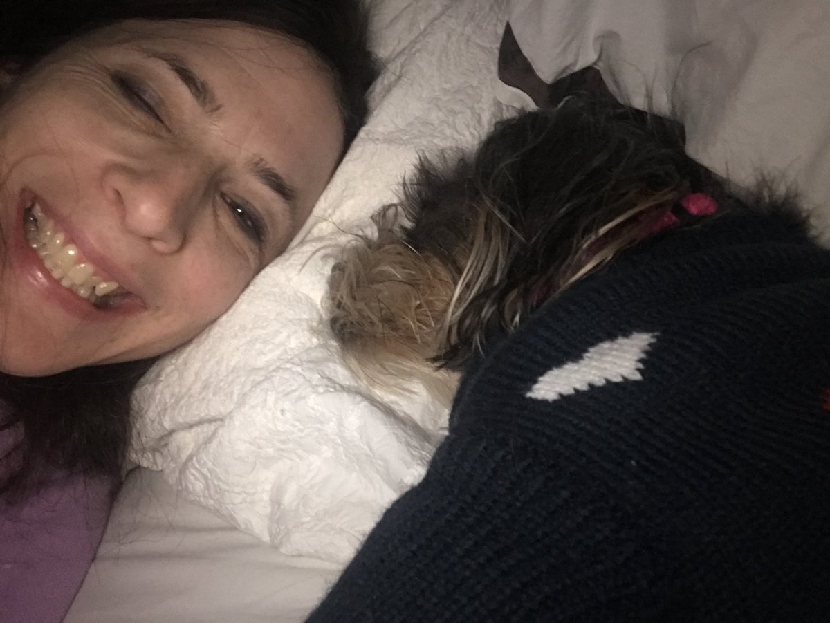 debHube's tweet image. Lazy holiday Friday.. way too cold out for me and lil Nekke