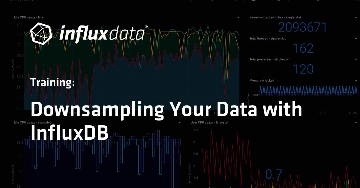 InfluxDB's tweet image. If you&apos;re working with #timeseries #data, you&apos;ll need a strategy for #downsampling. We&apos;ll share our strategies, techniques, and best practices in this upcoming webinar: bit.ly/2BTWQpe
