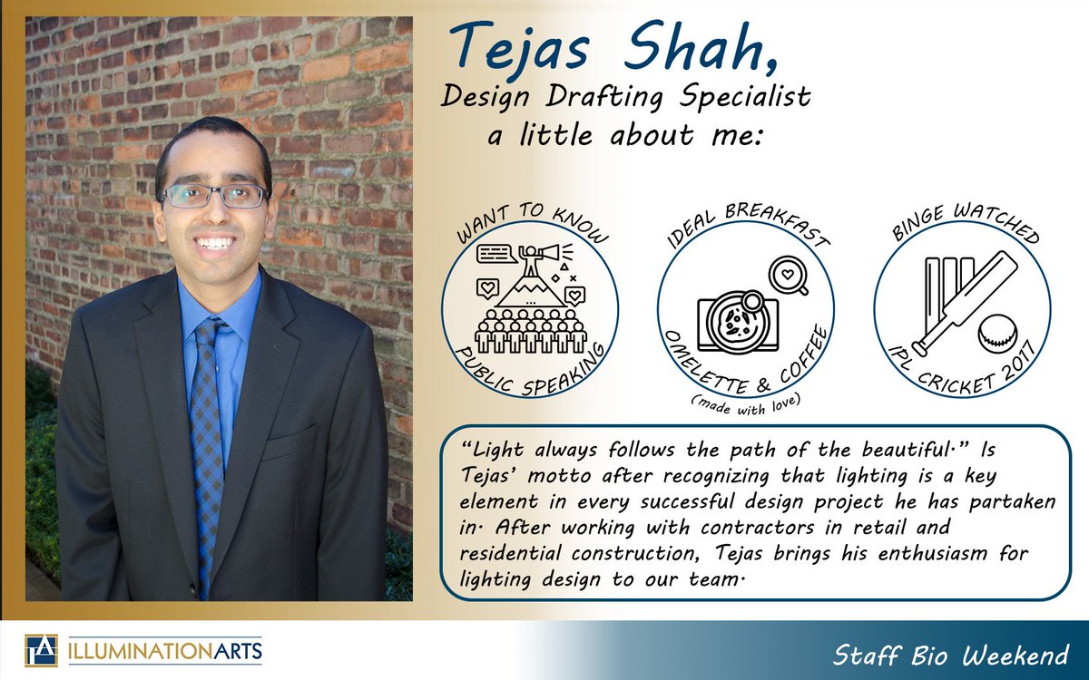 IALighting's tweet photo. This #staffbio weekend right before the New Year, we would like to introduce you to our DDS, Tejas Shah. #celebratepeople #lightingdesign #lightingdesigner https://t.co/hU5aL02vMJ