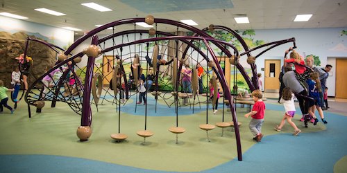kaleidoscope_NC's tweet photo. Spaces like @RaleighGov's Greystone Recreation Center teach kids the power of #teamwork, and how to use it to overcome challenging obstacles. What are some other favorite places you've found that support positive play? https://t.co/xeMtFAkDRI