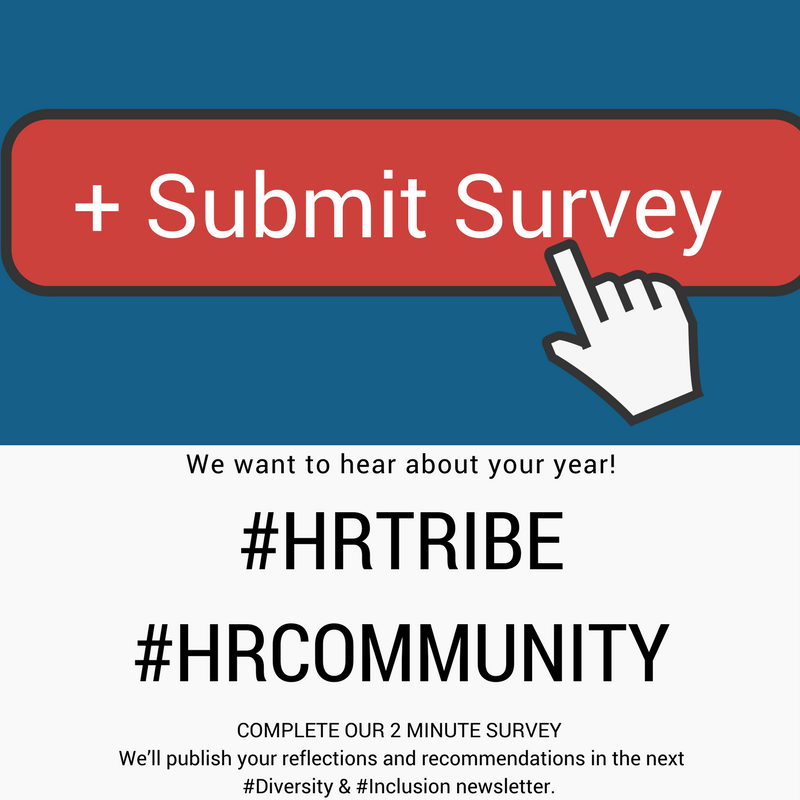 LauraMath3r's tweet photo. Hey, #hrtribe #hrcommunity !
_
We want to hear about your year ! We’ll publish your reflections and recommendations in the next #Diversity &amp; #Inclusion newsletter (anonymously).
-
COMPLETE OUR 2 MINUTE SURVEY
https://t.co/8VMyCcT1oL
_
#lastfridayof2017 #hrtech #recruiting https://t.co/tWCn1L4iDm