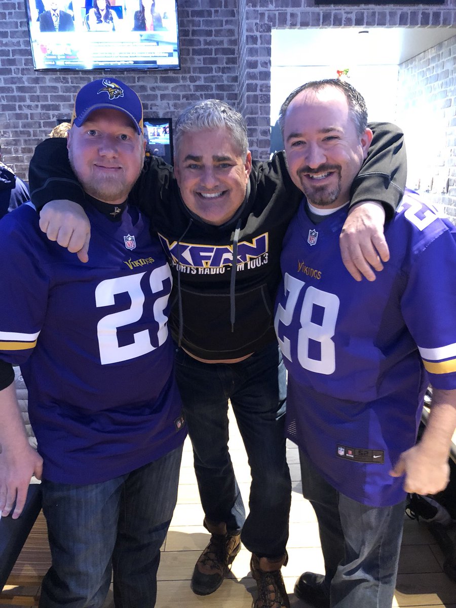 CoachRyanStene's tweet photo. Thanks @PAOnTheMic &amp; @KFAN1003 for great #FootballFeast! #MVPTablePromo @JRock96 #Skol https://t.co/Hp8sUhrOpD