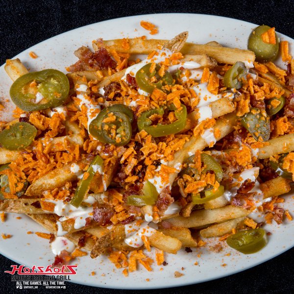 Hotshots_Bar's tweet photo. Triple Threat Riplet Fries are a great start to a new year! Come by for some HEAT to start 2018. #Riplets #ThatHeat https://t.co/sMsjspystu
