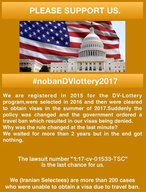 Yokamirchi4's tweet photo. We believe in hope. Please support us. 
@SenSchumer
@SenSanders
@SenFeinstein
@SenWarren
@NancyPelosi
@RepYvetteClarke
@YolandaCRondon
@OmarJadwat
@neal_katyal
@JB_Cox
@NILC_org
@adctweets
@ACLU_DC
@ACLU
#NoBanDvLottery2017
#NoBanDvLottery2018
#DvLottery2017_2018
#NoMuslimBanEver https://t.co/jmPQ6IMXGX