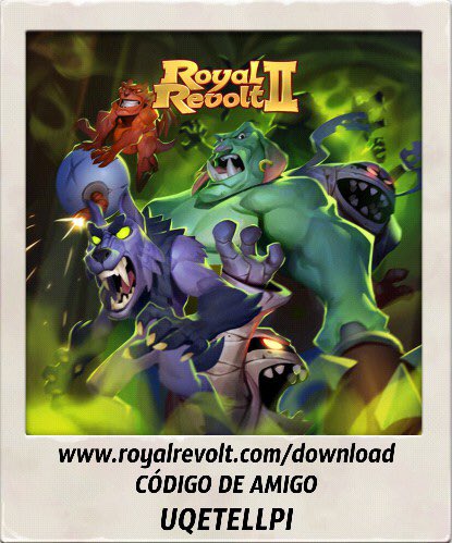 cuspine's tweet image. #RR2 royalrevolt.com/download

Introducir código de amigo: UQETELLPIy