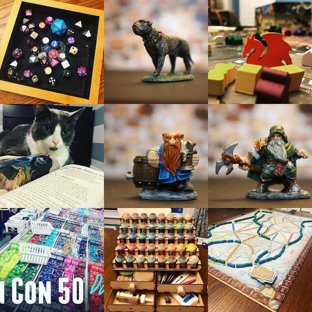 r4ivlog's tweet photo. This year we played a lot of games, painted minis, made some amazing internet friends, and some internet friends became irl friends. Can’t wait to bring you along on our adventures in 2018!
#bestnine2017 #boardgames #dnd #gencon2017 https://t.co/5X2kyaBmR2 https://t.co/978Z8yyuLn