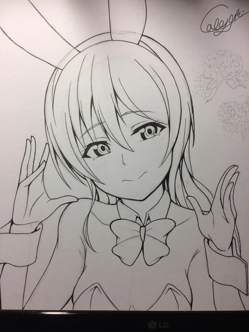色紙指痛くて3枚です… 