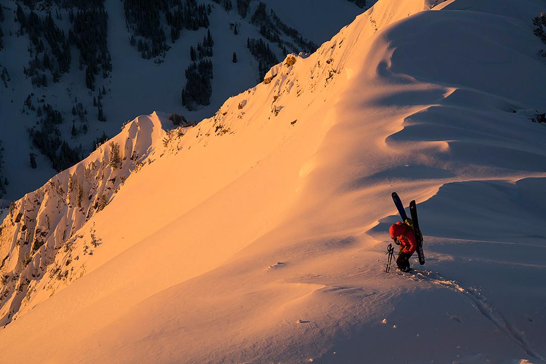 Early-AM yin-yang in Utah’s Wasatch Range. 
Photo: Adam Clark