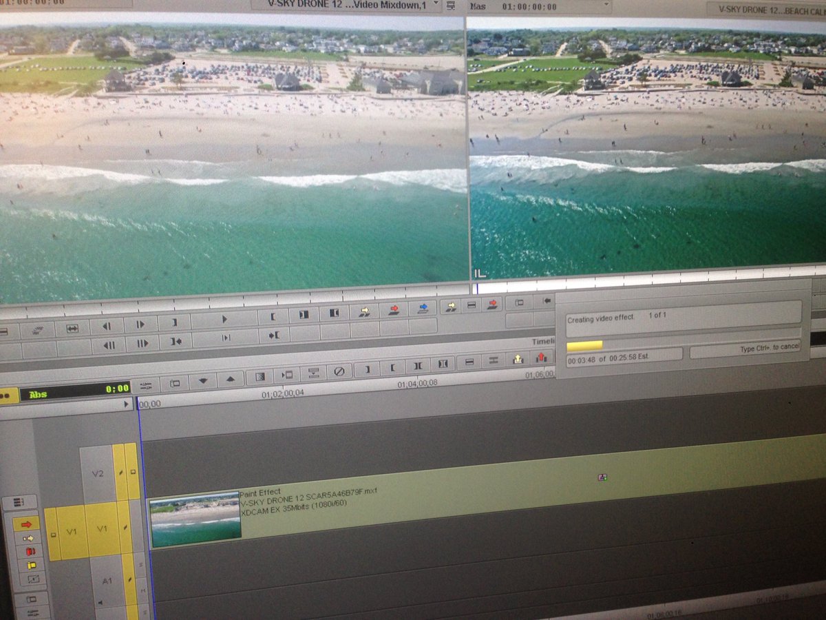 HughesNewsTV's tweet photo. Working on @skydrone12 video of Scarborough Beach. Wishful thinking on this frigid December day. @tjdelsanto #avid #newscutter https://t.co/3EpqTSmUW9