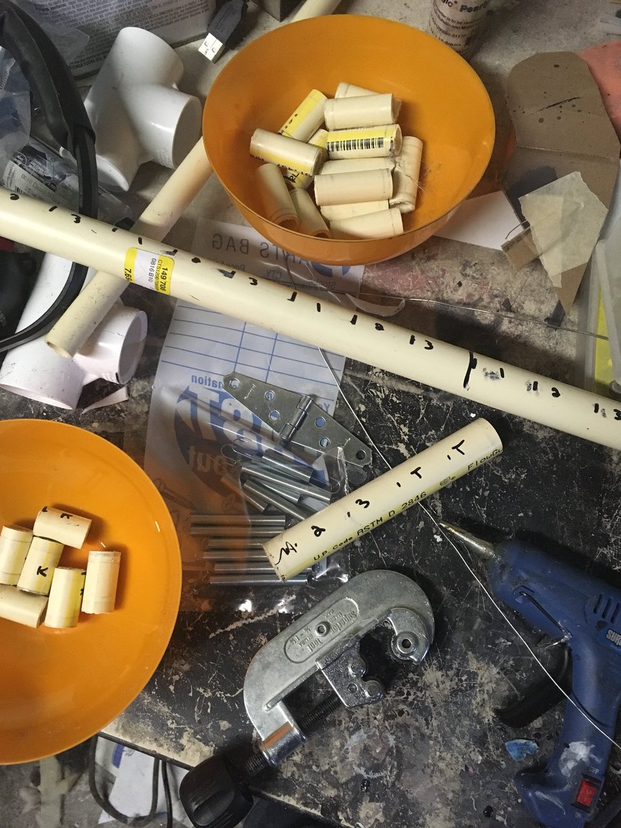 Copper_Sprite's tweet photo. Hand 1 for #ProjectKimera is underway. Everything is drilled, now itβs just sanding down the joint paths and assembling. https://t.co/NVBL0HwxeI