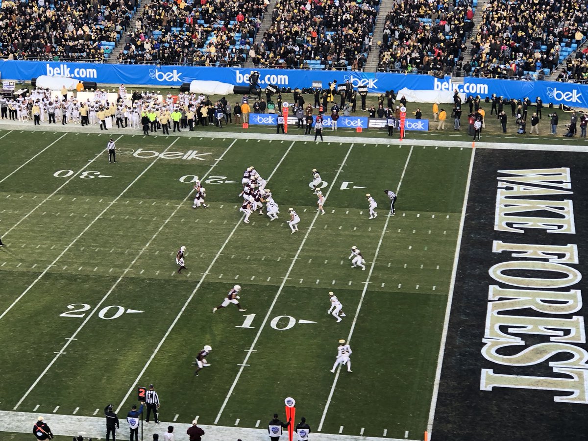 AModernChap's tweet photo. And the contest is over! The Demon  Deacons of #WakeForest have triumphed over the #Aggies of #TexasAM In a back and forth the likes of which I have never observed. Hip hip HUZZAH! hip hip HUZZAH! #collegefootball #belkbowl @CollegeGameDay https://t.co/H7BvIdfdjt