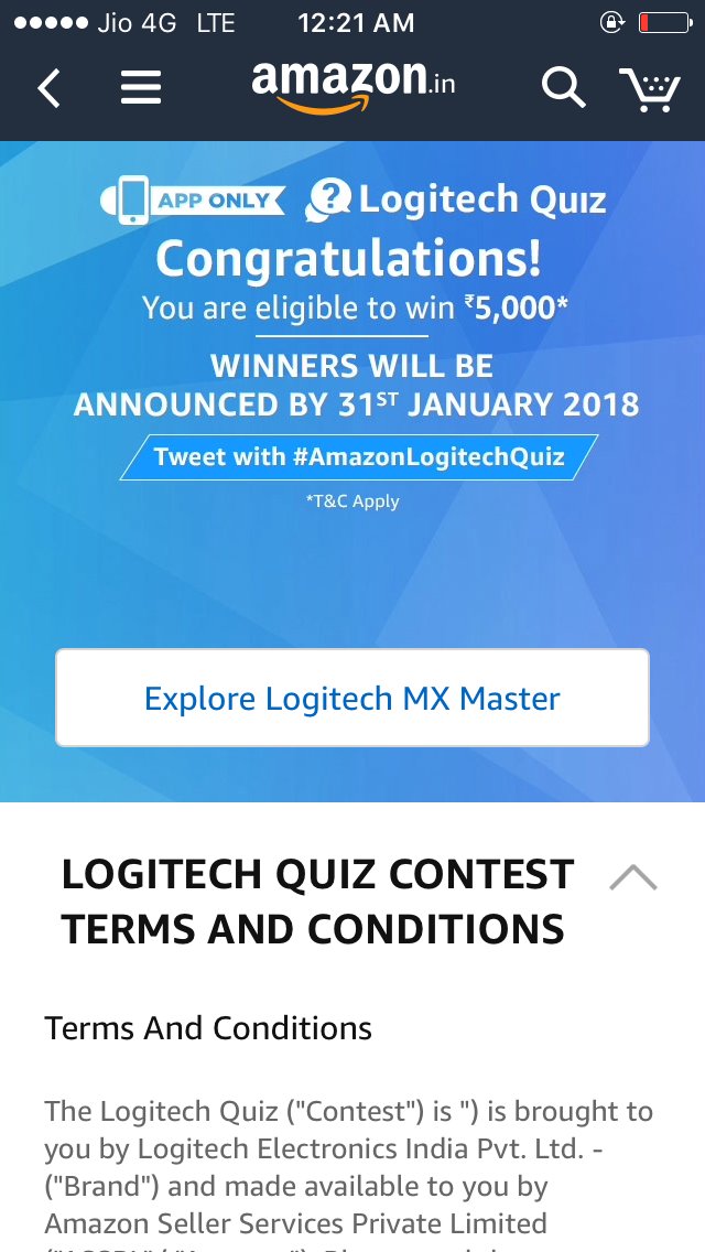 addanish's tweet photo. #AmazonLogitechQuiz
Done the quiz.... https://t.co/qEi9rKGhn4