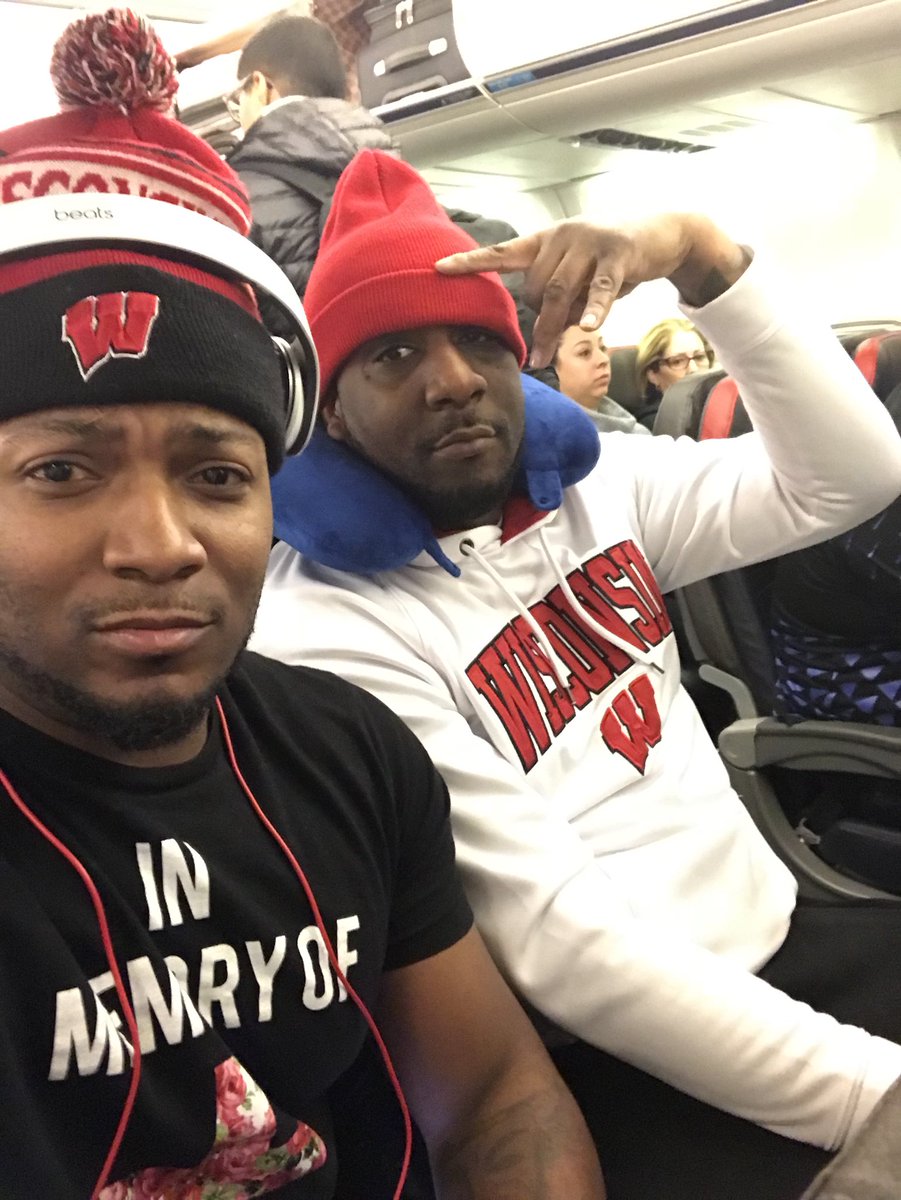 romeymwestking's tweet photo. 💯👑💪🏾🏈✈️🛩😎☀️🏝 💯💯On Wisconsin!!! Hardly Home but always Reppin w My Day 1💉💵💰 #GR #GRFS #BadBoysTour #DaForceIsReal #OnWisconsin #OrangeBowlFlow https://t.co/XndJsAHjJD