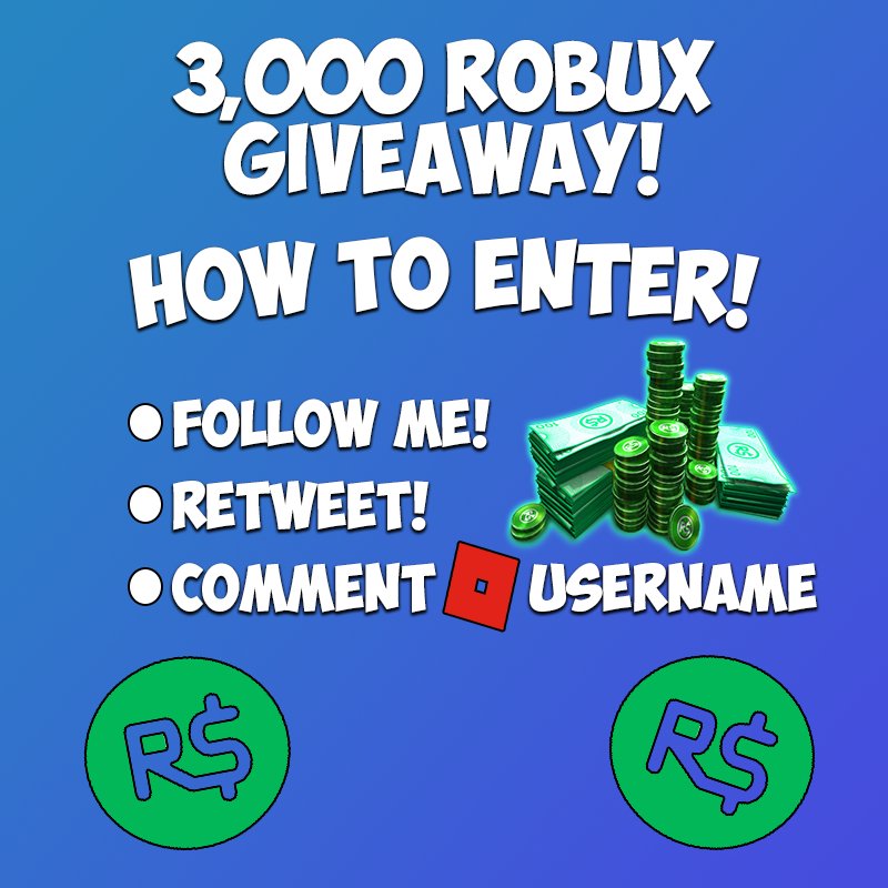 Rainway On Twitter 3000 Robux Giveaway Read The Instructions On How To Enter Ends 1 12 17 - code rainway on twitter 5000 robux giveaway