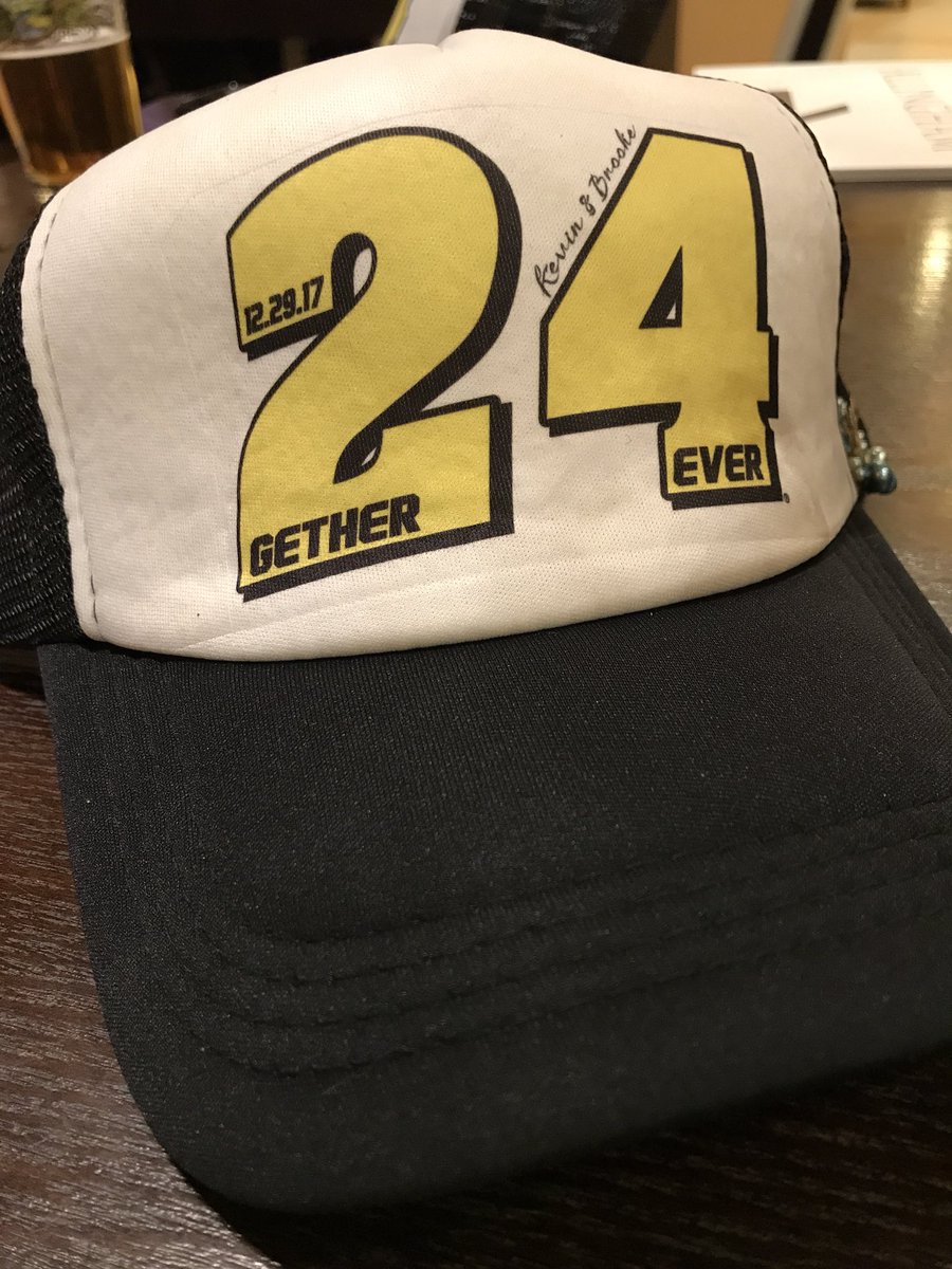 brookebanther's tweet photo. Our 24 inspired wedding hats! Cause that’s how we do it #24ever #jeffgordon @JeffGordonWeb @JonEdwards24 #BantherAllinghamWedding https://t.co/TaUS2kBepK