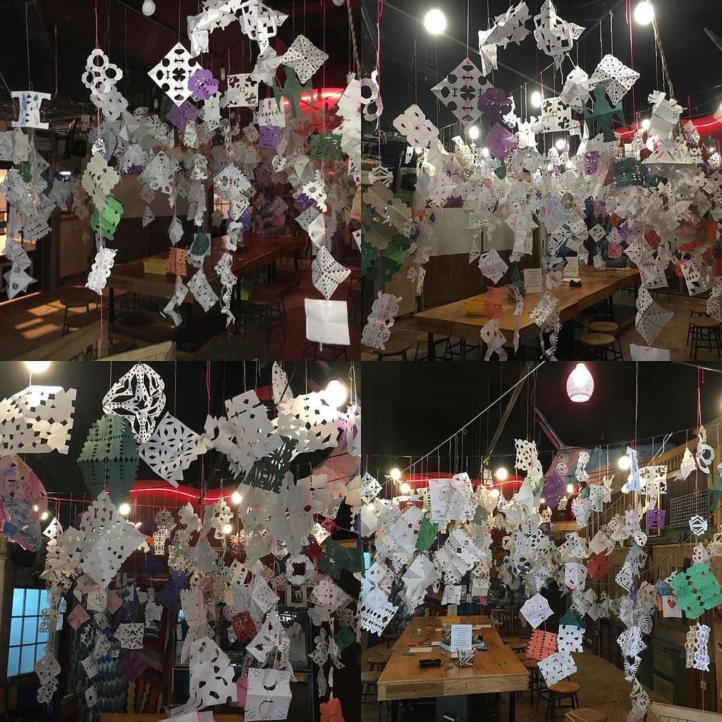makerMKE's tweet photo. Day four. December 29th. The conclusion of our Paper Snowstorm! Over 700 people participated in our collaborative project. THANK YOU! #WinterWonderBAM https://t.co/UpU0eyKM0q https://t.co/9eAaWUXMMw