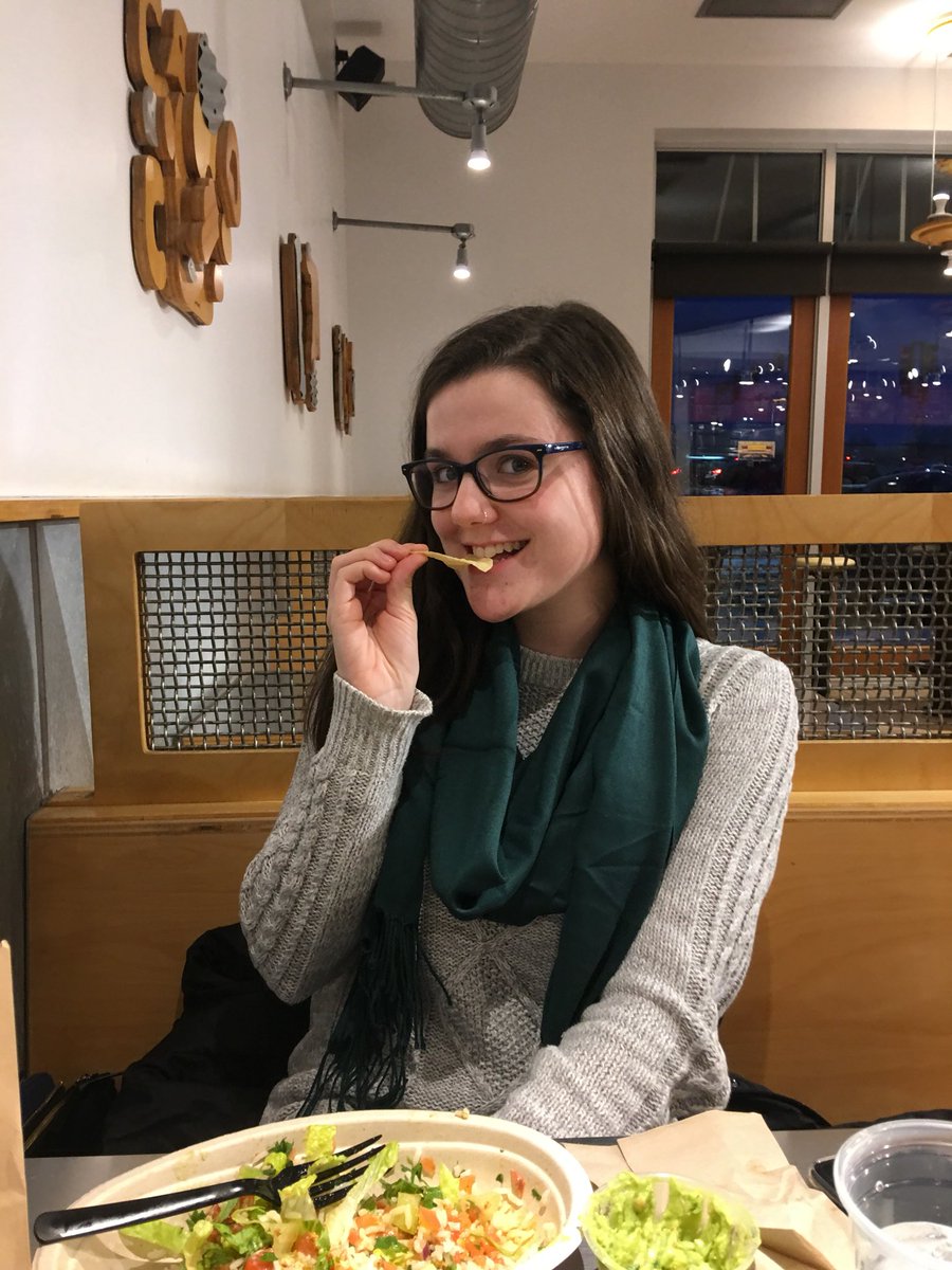 We were craving some good old fashion  @ChipotleTweets! I haven’t had it in 7 months! Molly was hype because she hasn’t had in 2 months.