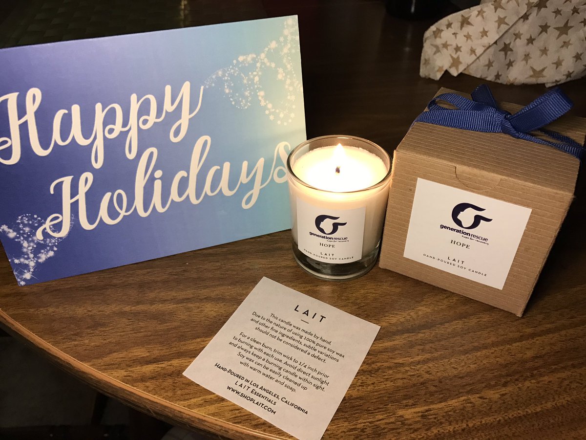megspptc's tweet photo. Thank you @GenRescue for the gorgeous candle!!! It smells absolutely divine & it will be used to shine brightly just as all of you do for families affected with autism ๐ฏThank you for the gift & all you do ๐๐ #hope #love #laitessentials #shinebright #chatautism #giving https://t.co/gg9wmsZDqt