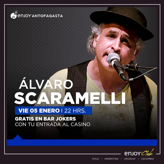 Alvaro Scaremelli, después de su ardua labor como director de la SCD nos viene a presentar sus grandes éxitos el Viernes 05 de enero en bar Jokers a las 22 horas