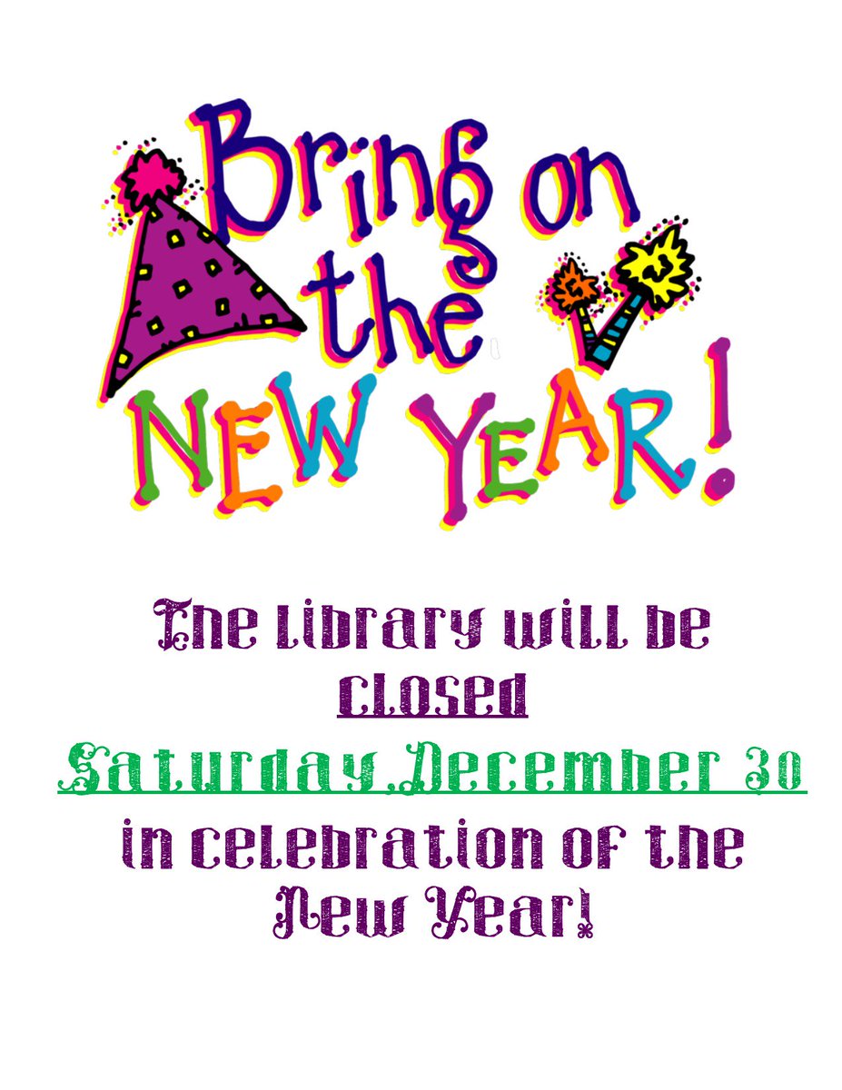 KrumLibrary's tweet image. HAPPY NEW YEARS!!