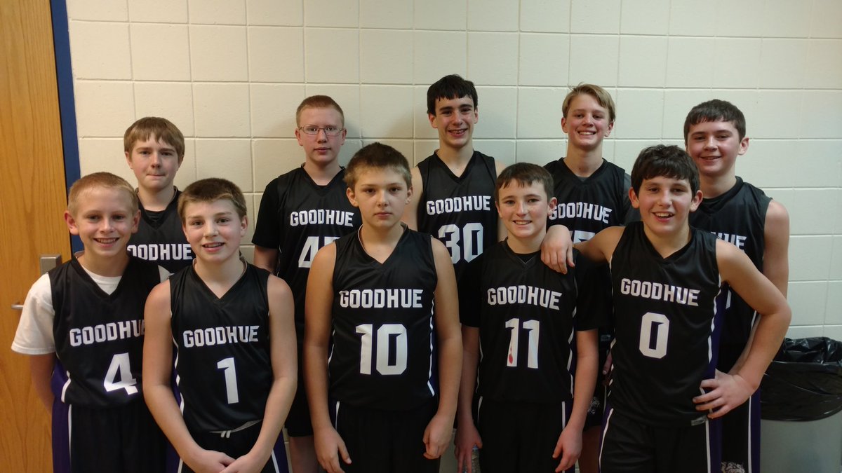 Goodhue 7th Grade Boys BB capture 1st Place in CF/Randolph Tournament today...Way to go boys! #goodhueschool