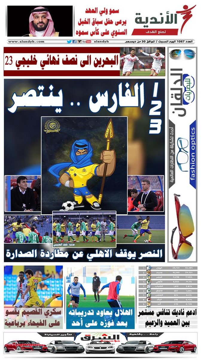 صفحة أولى صحافة السبت12 /4 / 1439 هـ 