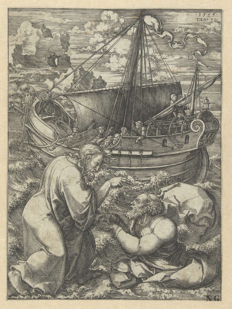 Today, 492 years ago: 'Redding van Petrus door Christus' by Dirck Vellert - bit.ly/1NVX4en