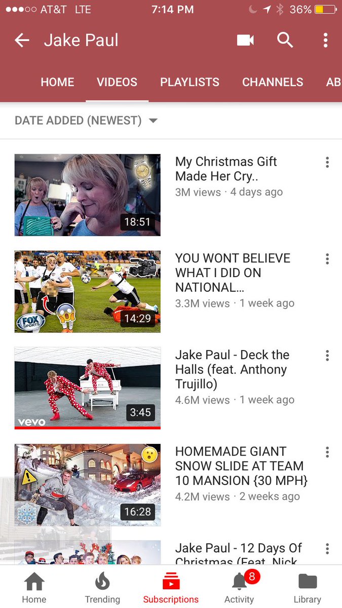 CourtneyWiilson's tweet photo. @jakepaul No new vlogs are up?? https://t.co/zvntVk3RiR